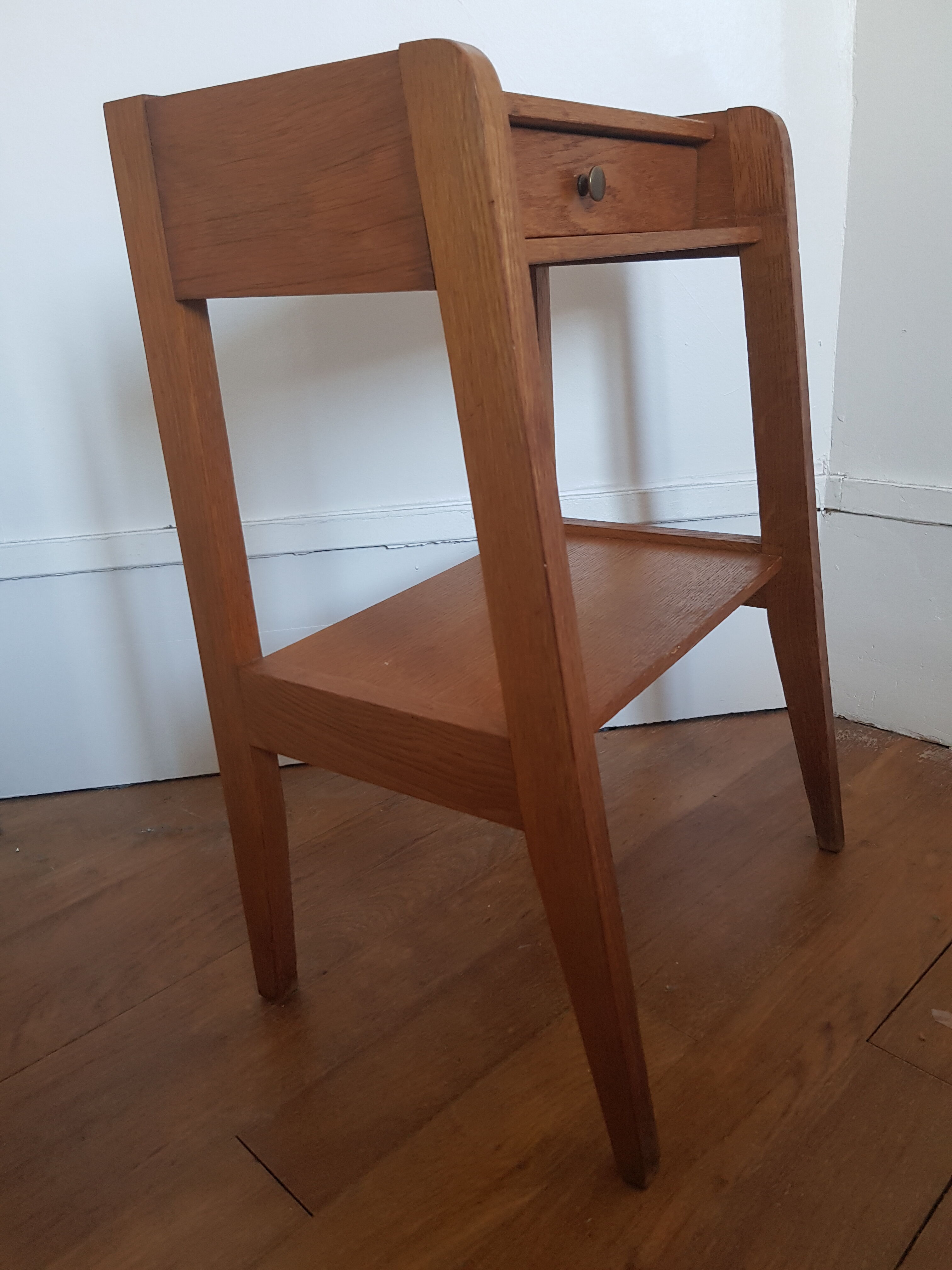 Wooden bedside table