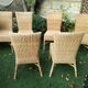 6 chaises vintage en bambou et osier 70's
