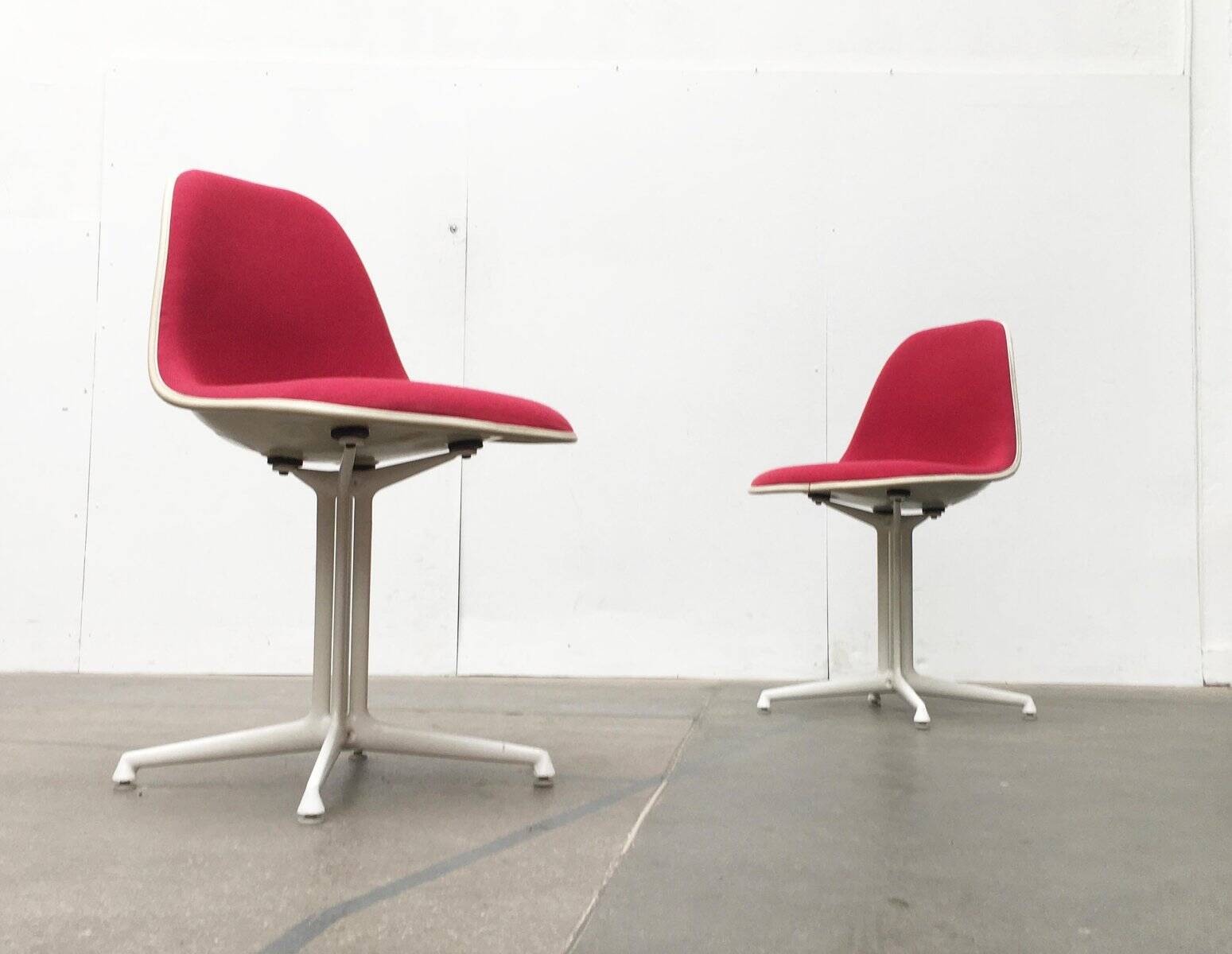 Mid-century fiberglass accent chair set with La Fonda base by Charles & Ray Eames for Herman Miller.