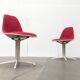 Mid-century fiberglass accent chair set with La Fonda base by Charles & Ray Eames for Herman Miller.