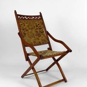 Victorian "safari" folding chair, United Kingdom, Arts & Crafts, circa 1880