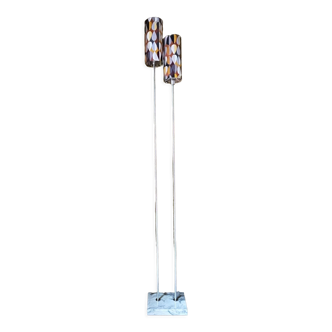 Double chrome floor lamp. Vintage. Year 60.