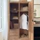 Armoire Parisienne en chêne brut 