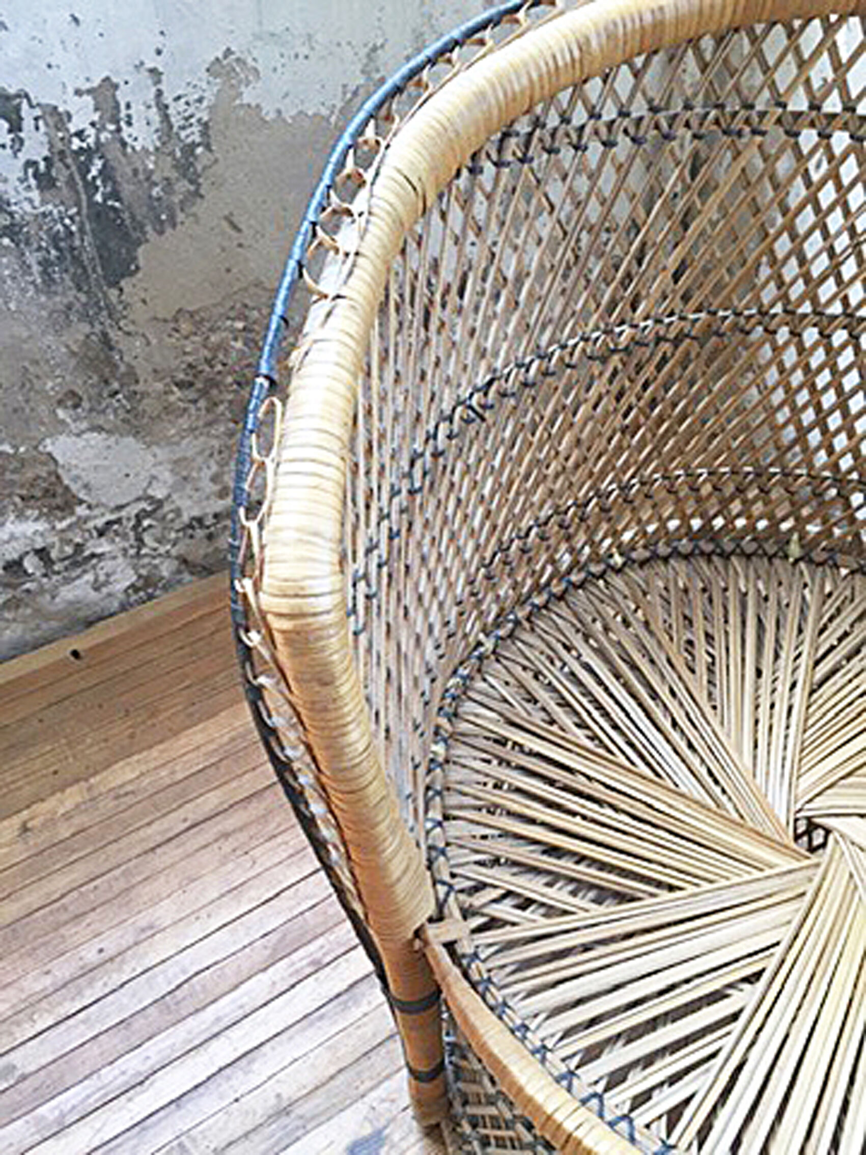 Fauteuil en osier vintage