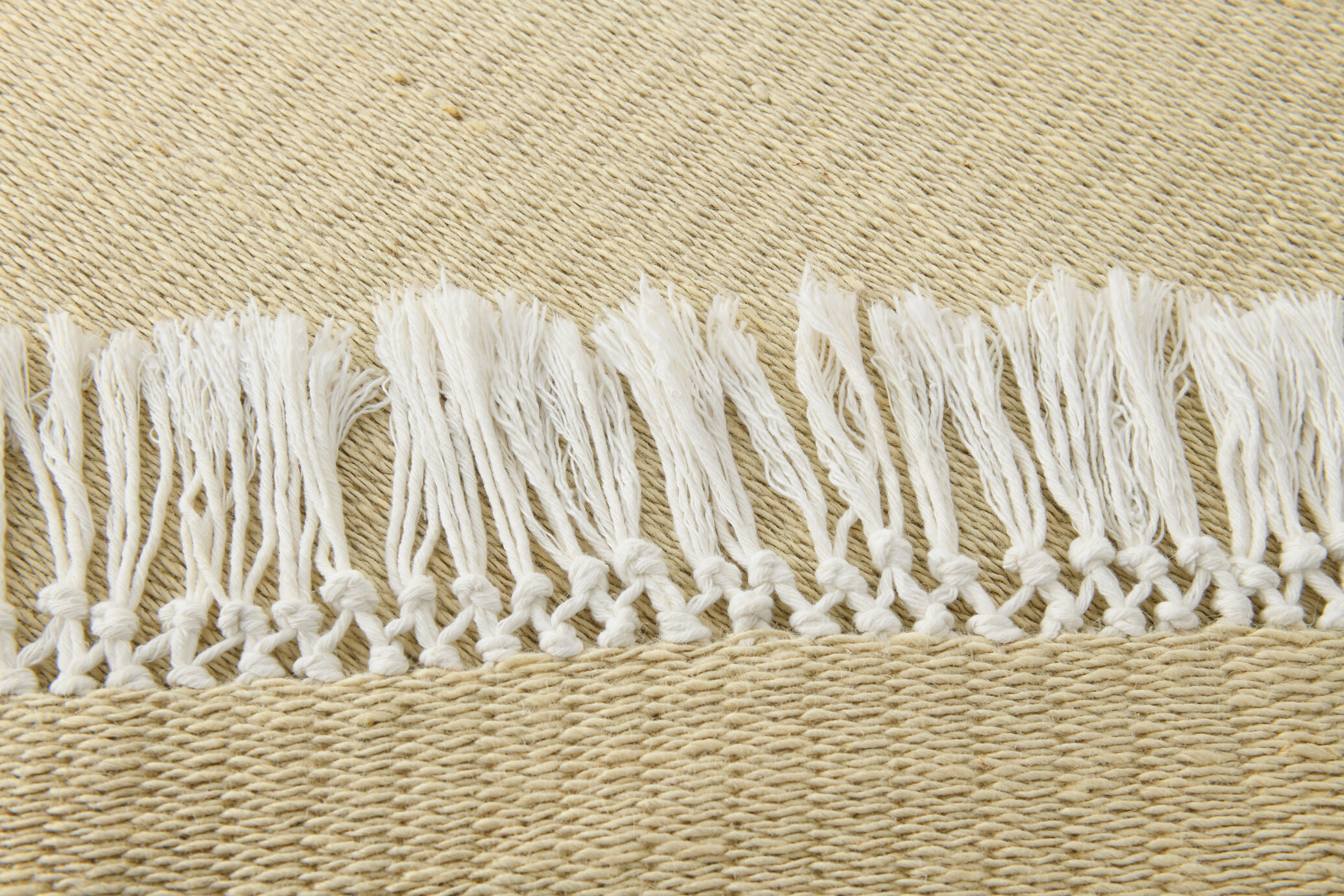 Handmade hemp runner rug 283x77 cm