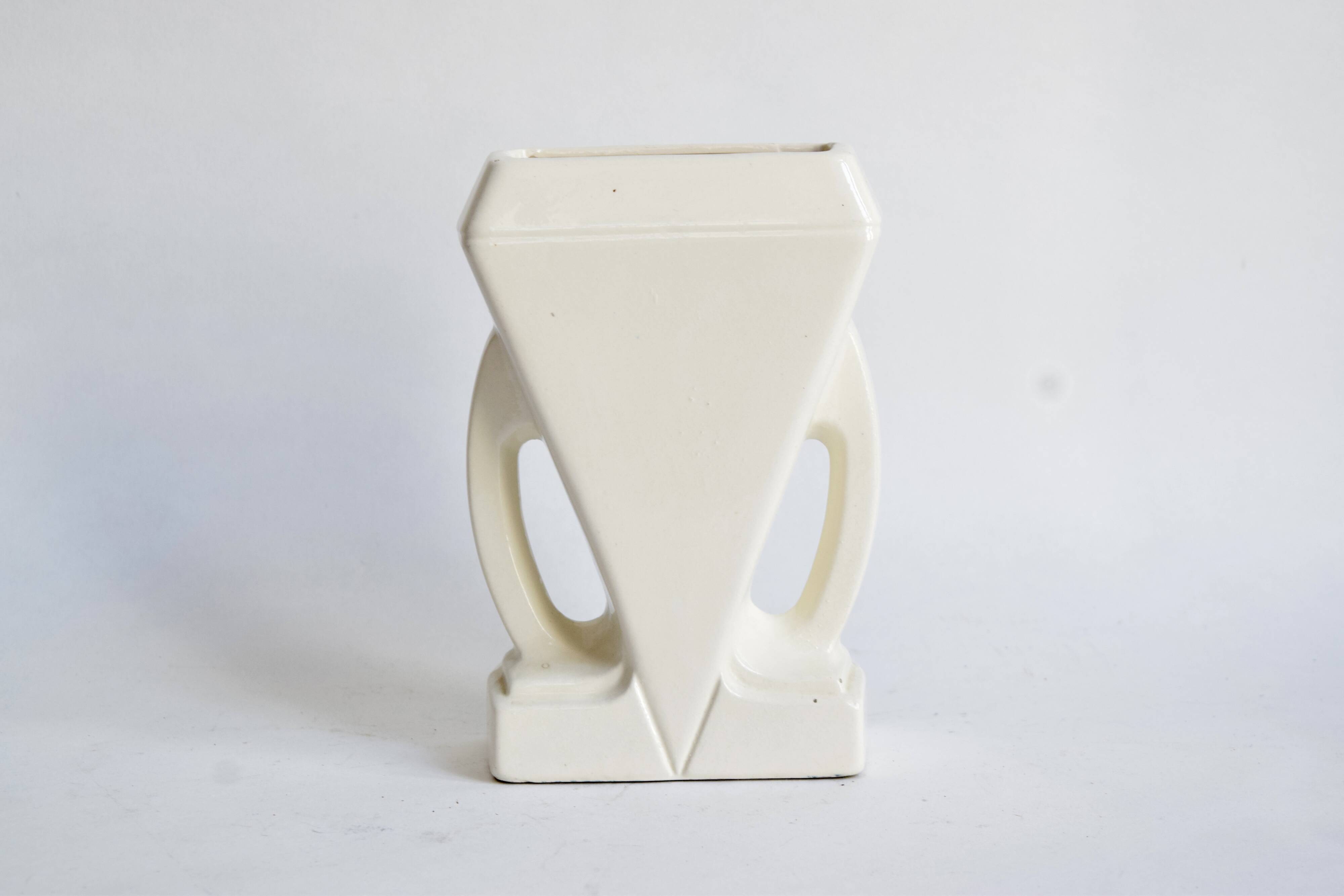 Small Art-Deco vase in glazed ceramic