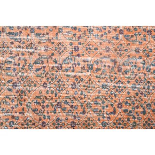 Tapis turc vintage fait main orange 180x286
