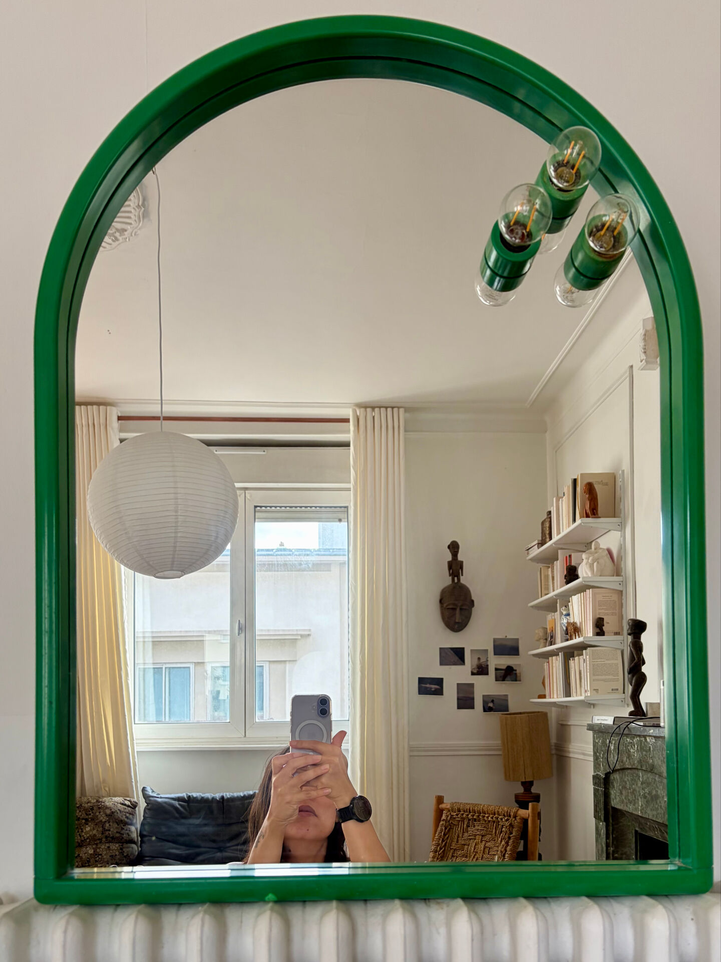 Vintage Italian plastic mirror design 70s