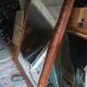 Walnut mirror, 50/60s