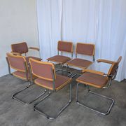 Set of 6 Vintage Cesca Chair by Bene Austria 1970s / Mid Century Chrome Din