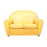 Poltrona Frau vanity fair beautiful yellow leather sofa