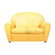 Poltrona Frau vanity fair beautiful yellow leather sofa