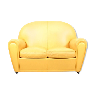 Poltrona Frau vanity fair beautiful yellow leather sofa