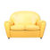 Poltrona Frau vanity fair beautiful yellow leather sofa