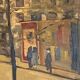 " Vue animée d'une rue de Paris " Huile sur toile XX siècle
