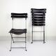 2 leather and metal folding chairs - Paquebot France 1960
