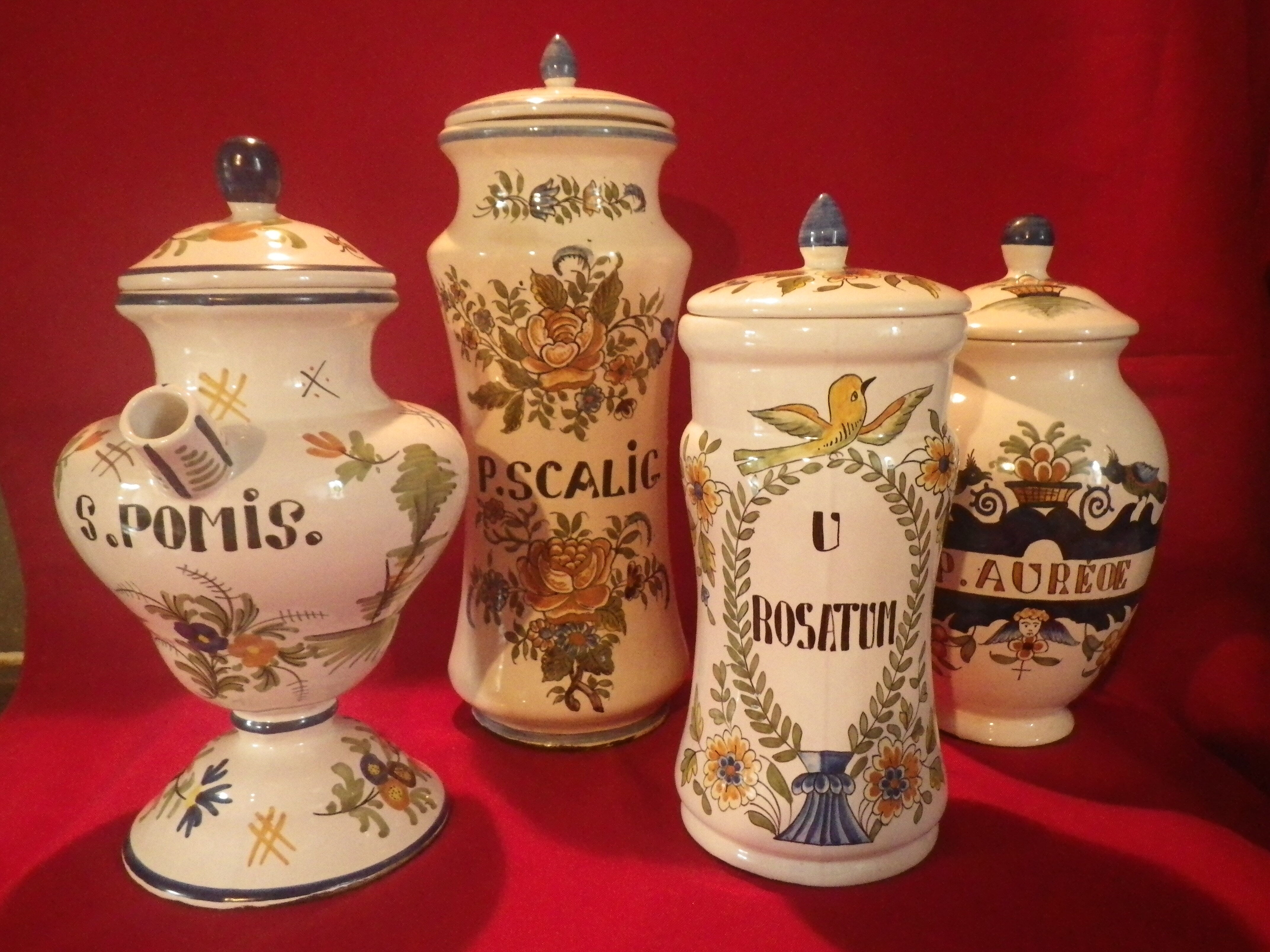 Set of 4 apothecary jars