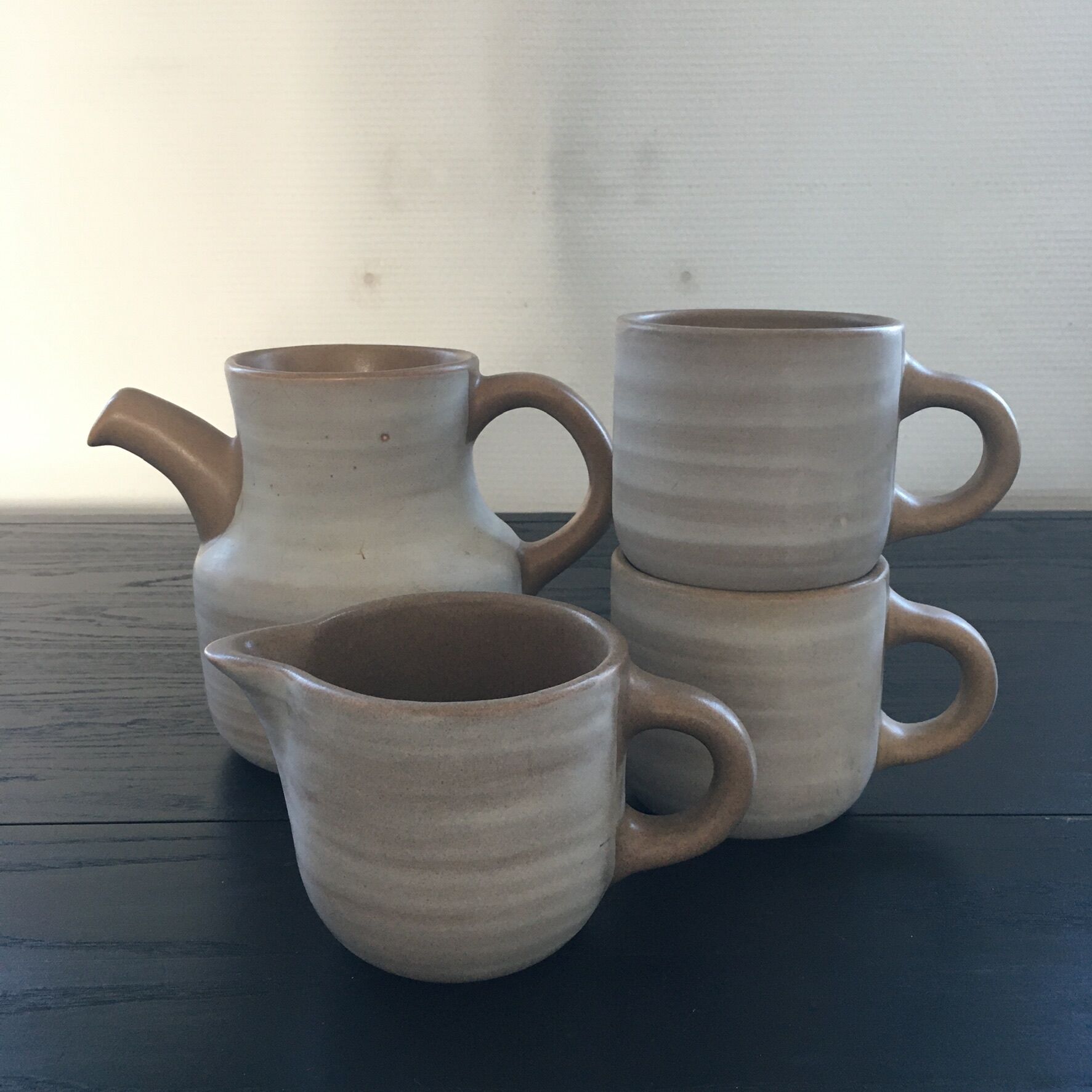 Pair of Niderviler stoneware mugs