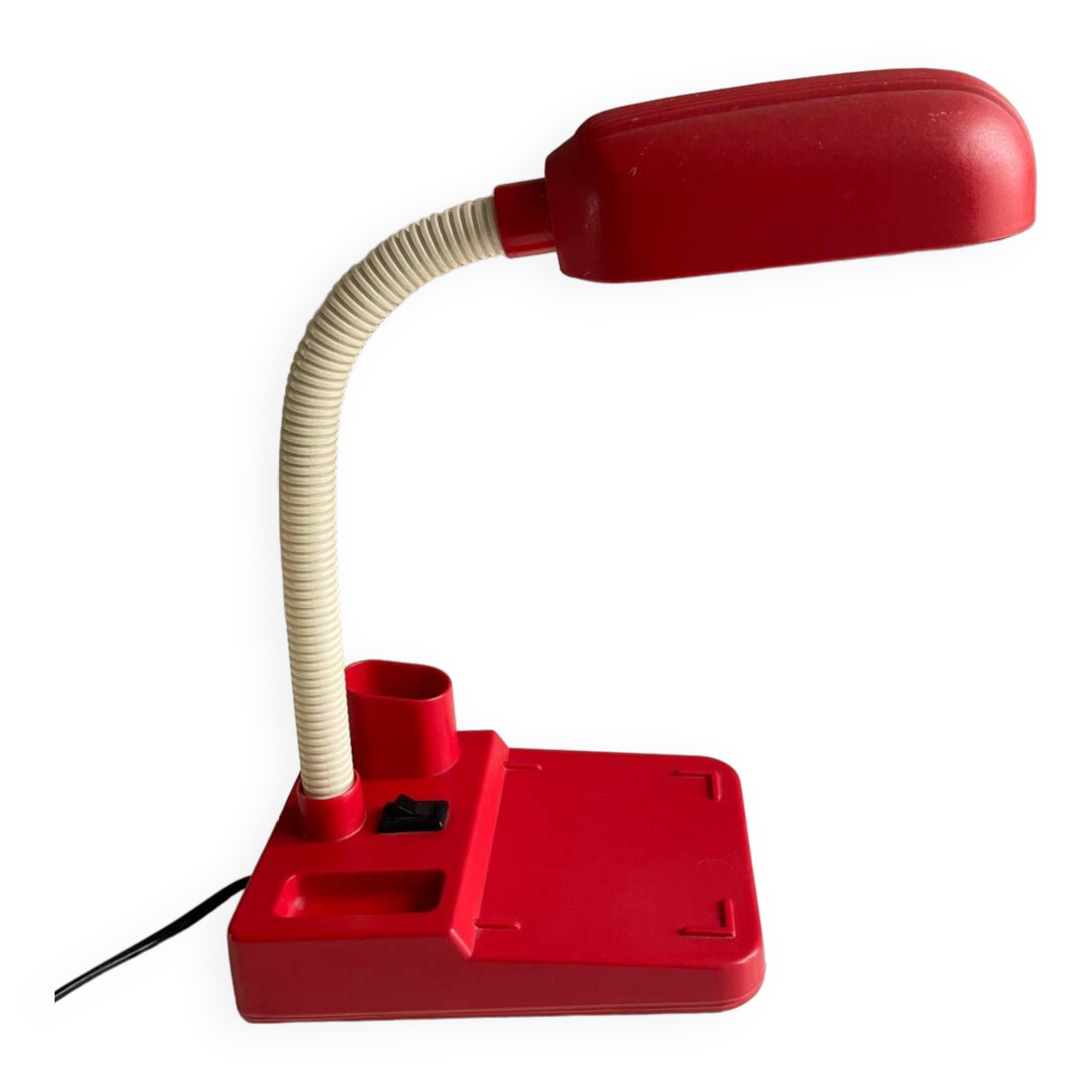 Vintage red articulated desk lamp Italy
