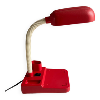 Vintage red articulated desk lamp Italy
