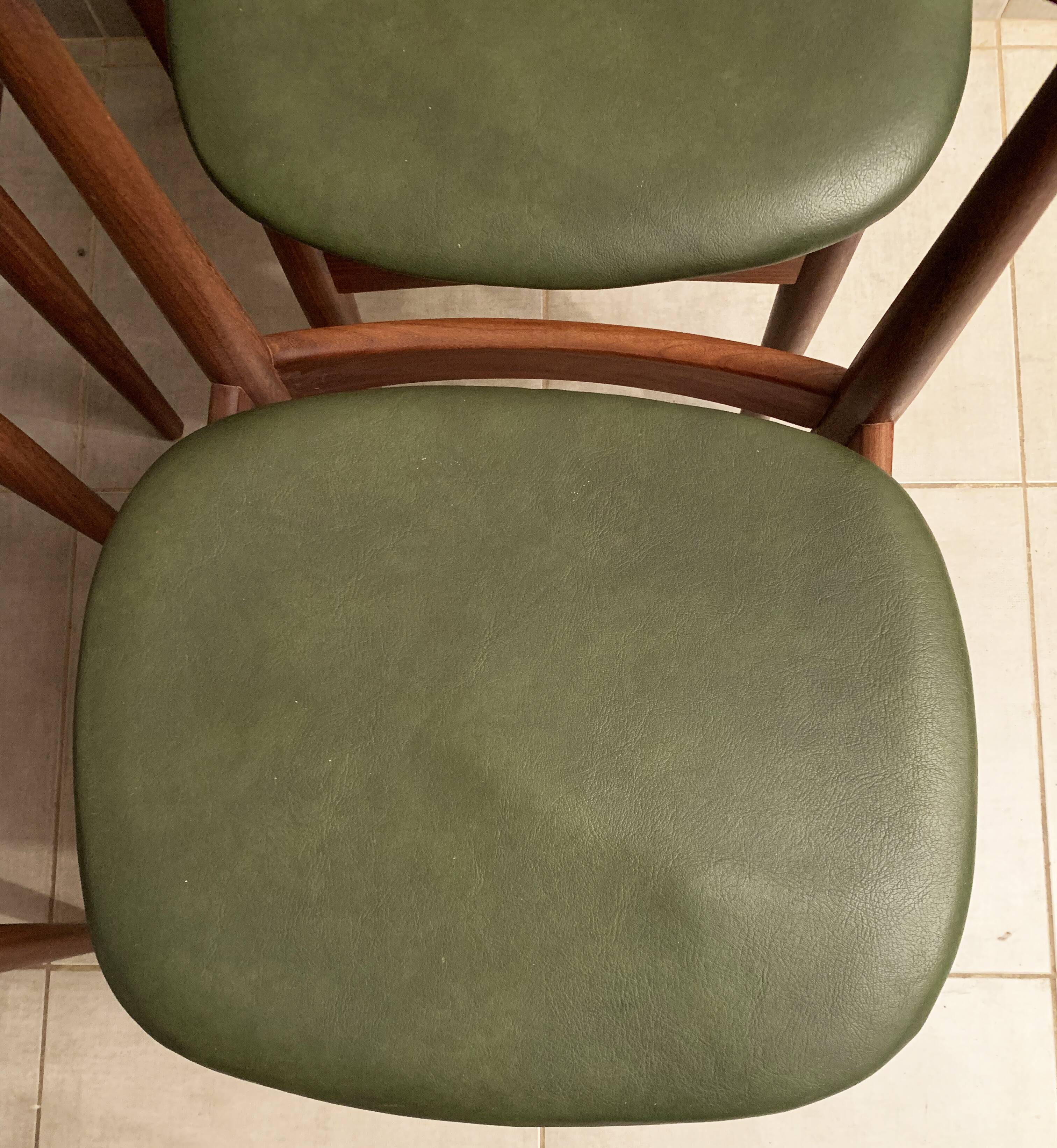 Ensemble de 6 chaises danoises de Hans Olsen pour le fabricant Frem Røjle