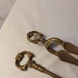 Gilded brass fireplace servant 2 elements