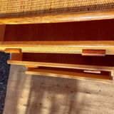 Wicker chest of drawers, canning and bamboo wood