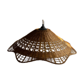 Vintage rattan and wicker pendant light