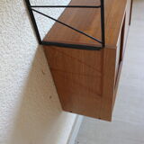 Wall shelves string, caisson and door reviews teak 1960