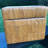 Leather pouf