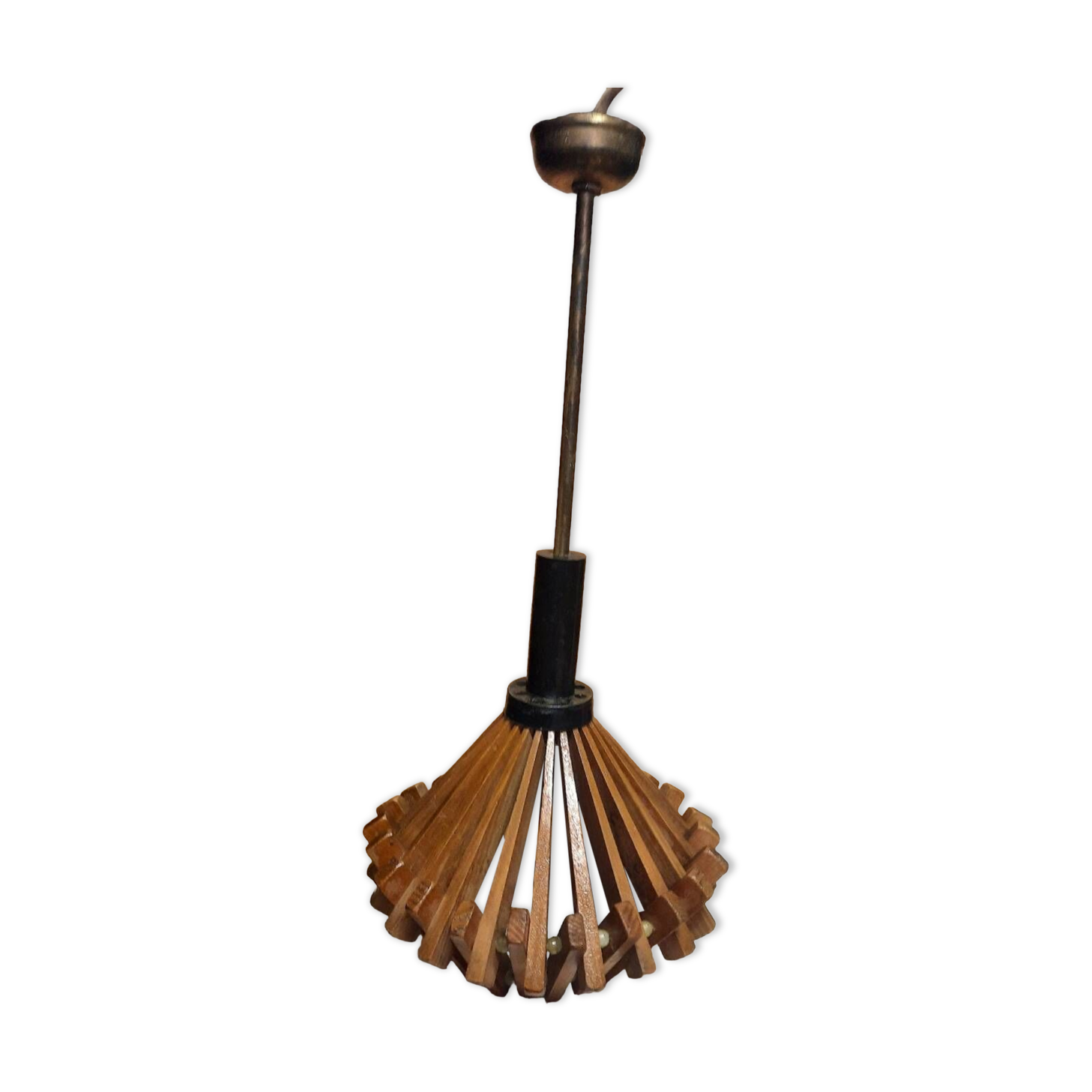 Vintage wooden pendant light