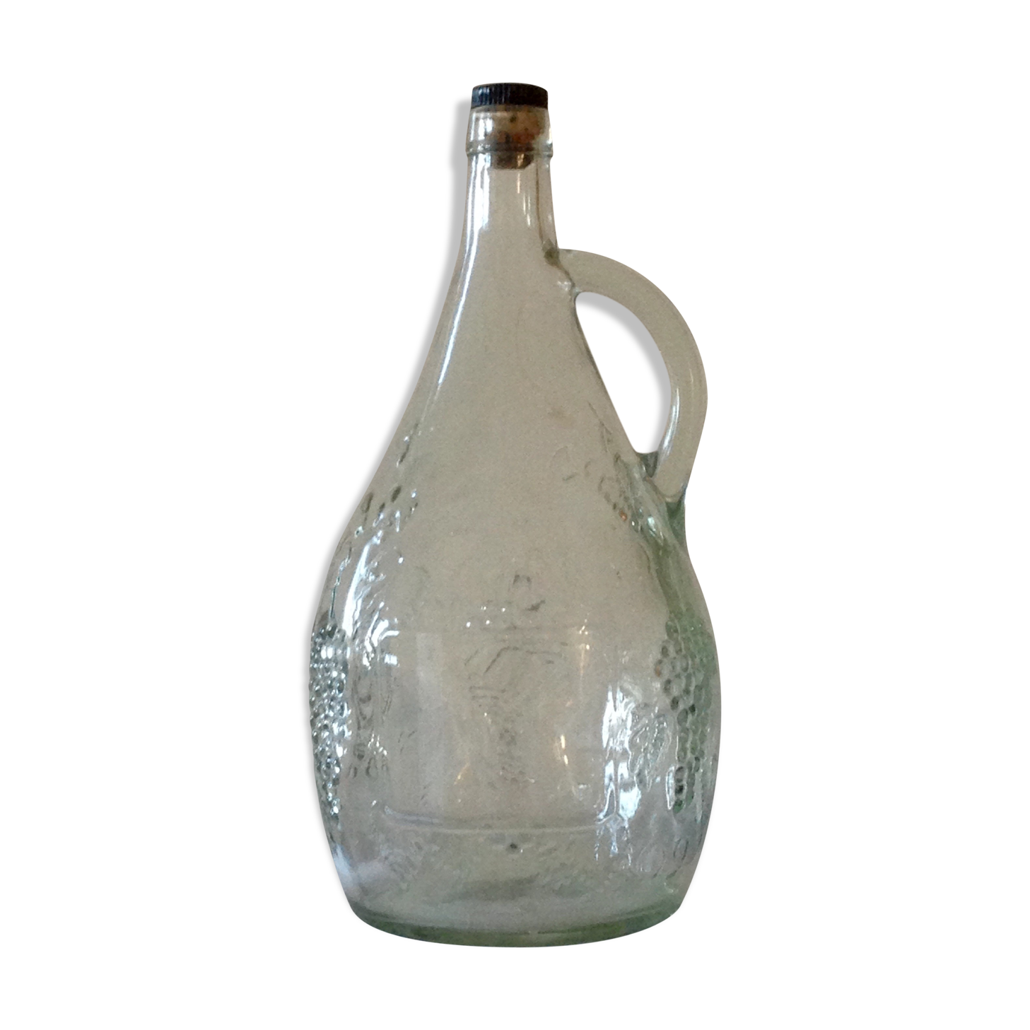 Glass bottle molded vintage 1.75 cl