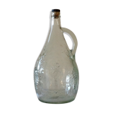 Glass bottle molded vintage 1.75 cl