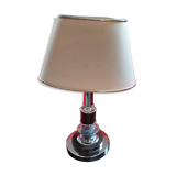 Table lamp in metal and wood