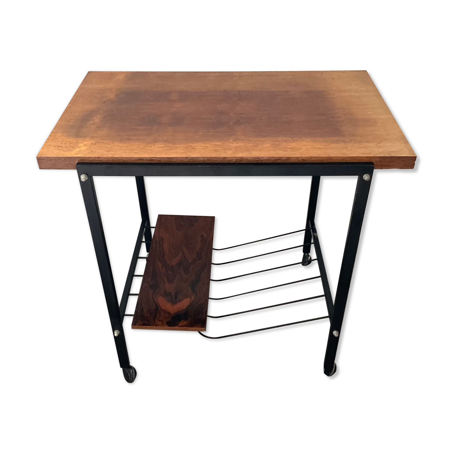 Table side on wheels from the 60s