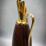 Aldo Tura - Vintage wood and brass pitcher - Italy, circa 1950