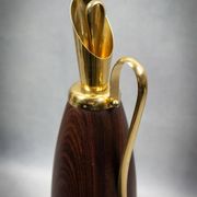 Aldo Tura - Vintage wood and brass pitcher - Italy, circa 1950