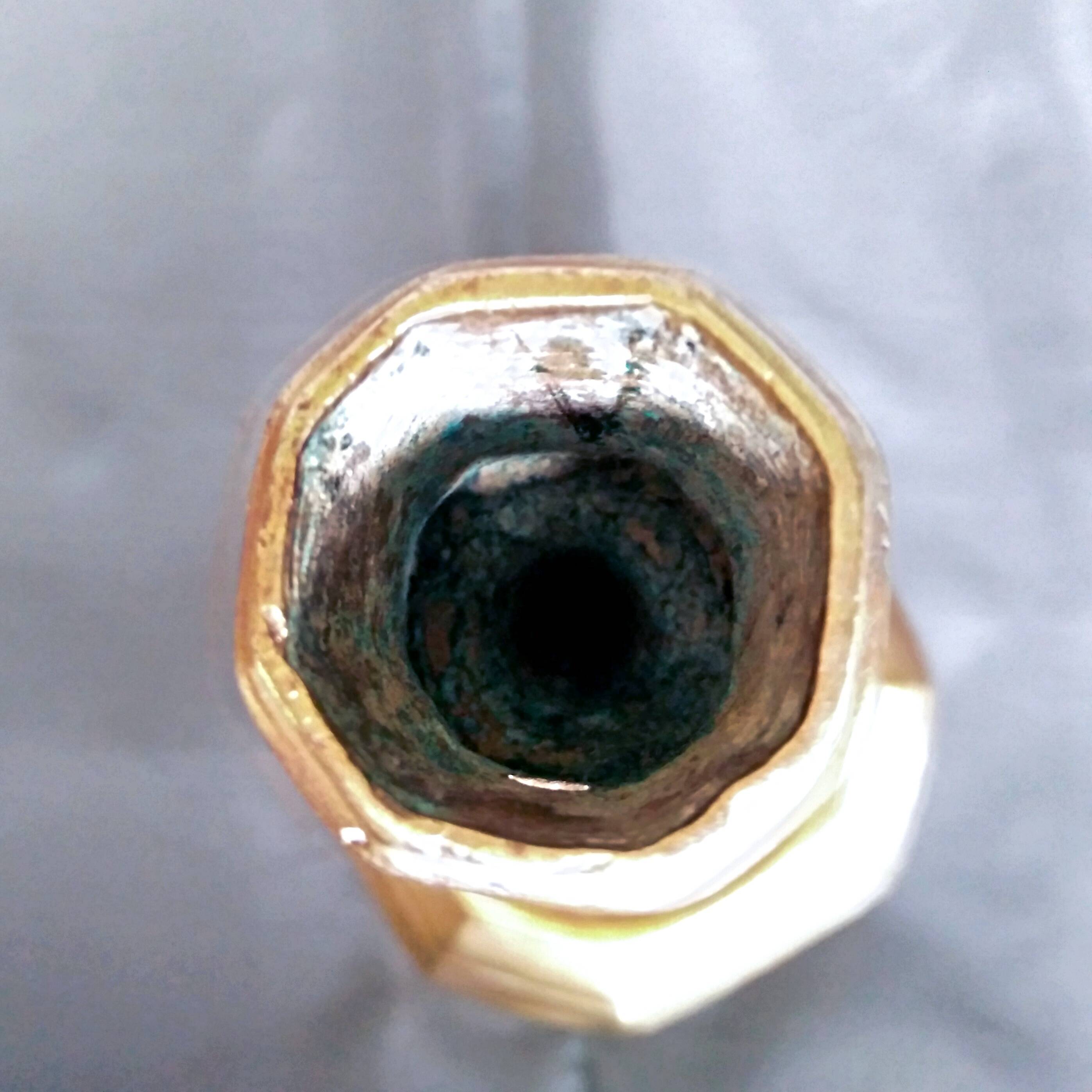 Gilt bronze candlestick with pierced bin 17th century