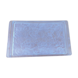 Serving dish in art deco frosted glass