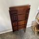 Dark wood folding bookcase 4 shelves