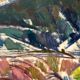 Original huile sur toile suédoise du milieu du siècle – « Paysage serein » par Sture Ekengren – Vintage et encadré