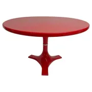 Red '4997' Dining Table by Gardella & Castelli for Kartell, Italy, 1970