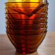 Set of 8 bowls in amber Duralex glass