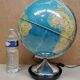 Beau Globe terrestre vintage lumineux , veilleuse lampe pied chromé 70's
