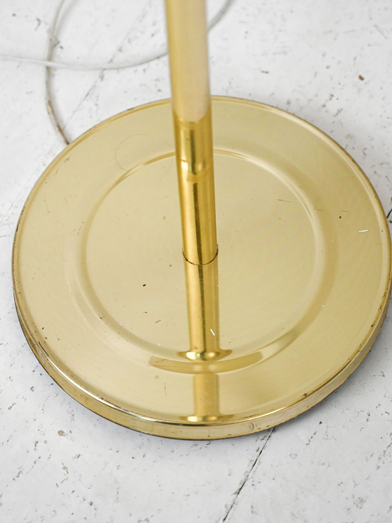 Lampadaire vintage avec base en or