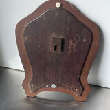 Antique  art nouveau mahogany wooden frame measurements 27.5 cm x 20 cm  convex glass