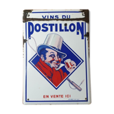 Enamelled plate wines of postillon