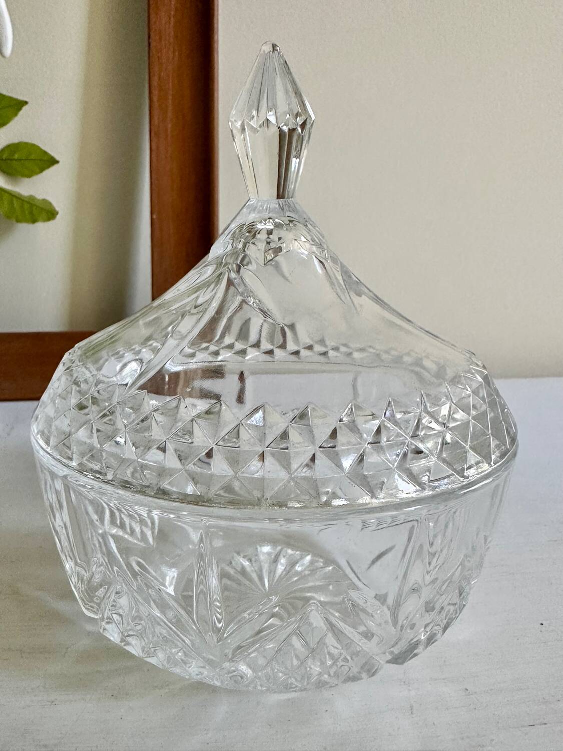 Small glass candy dish