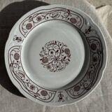 Set of 6 vintage dessert plates made in Poland with a plant motif.