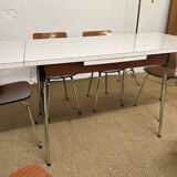 Tublac formica table and chairs set 1970